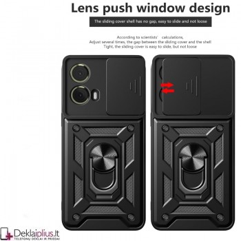 5in1 smūgiams atsparus dėklas su kameros apsauga - juodas (Motorola Moto G85)